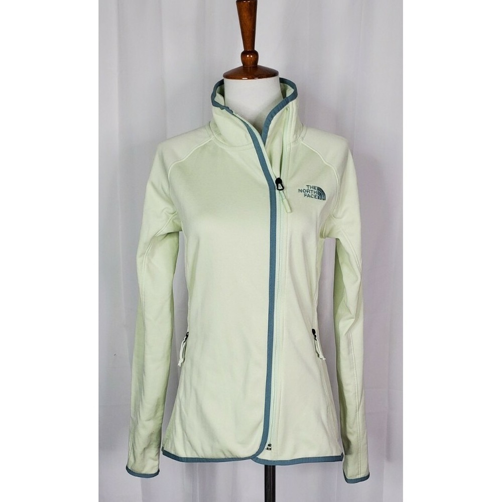 The Northface Women's size Small Side Zip Up Jacket Light Yellow Green